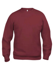 Roundneck genser med eget trykk burgund

