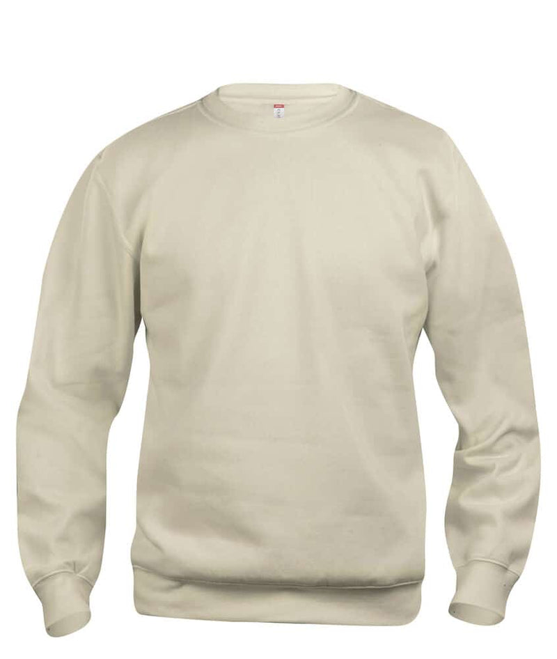 Roundneck genser med eget trykk light khaky