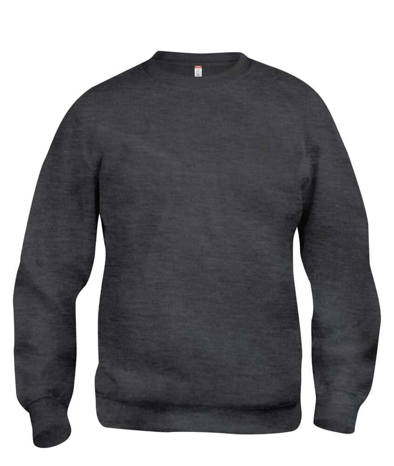 Roundneck genser med eget trykk anthracite