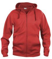 Full zip hettegenser med trykk rød