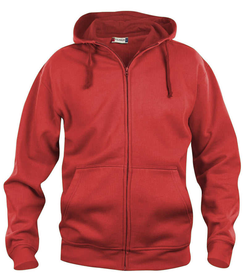 Full zip hettegenser med trykk rød