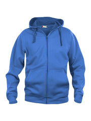 Full zip hettegenser med trykk blå