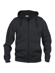 Full zip hettegenser med trykk svart