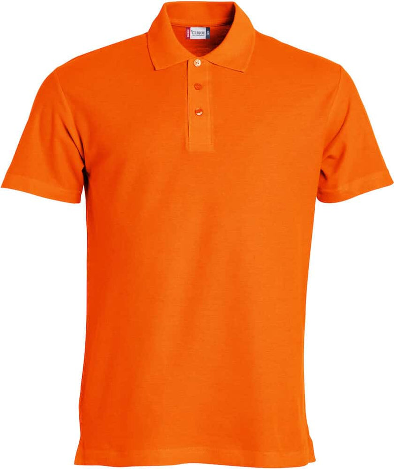 Pique polo skjorter med eget trykk oransje