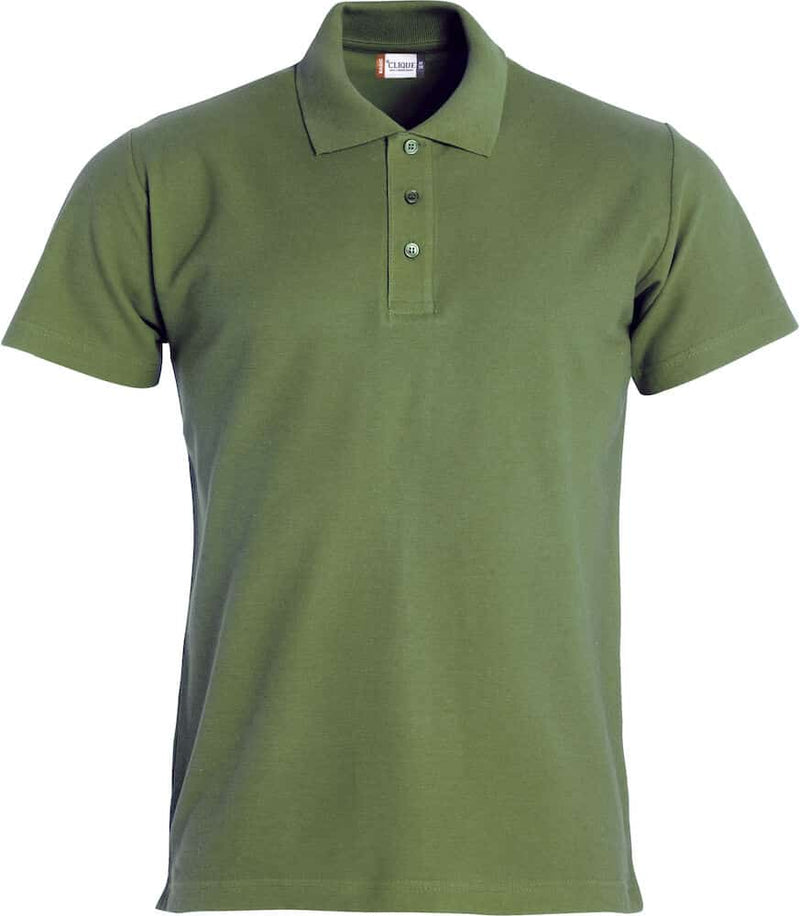 Pique polo skjorter med eget tryk army green