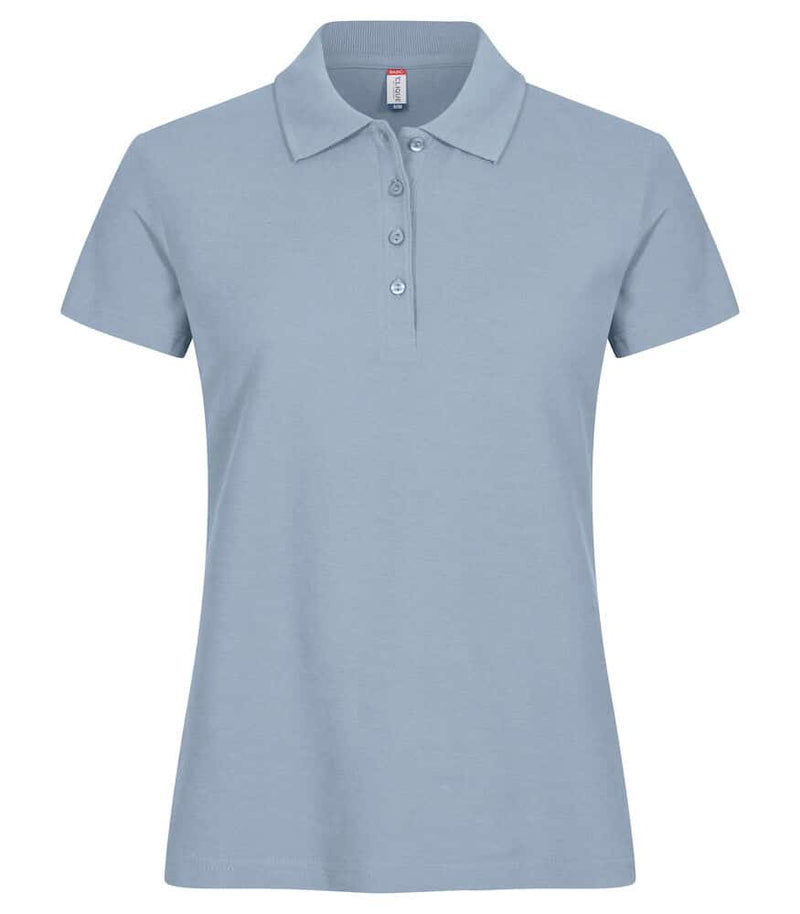 Polo pique shirt dame soft blue