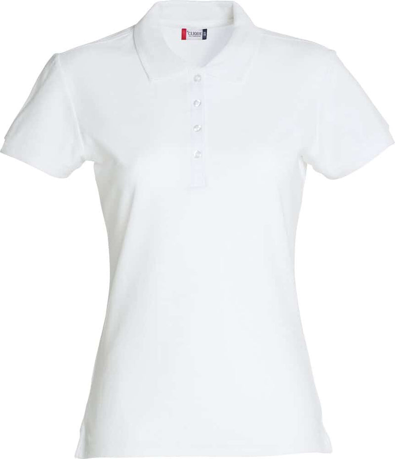 Polo pique shirt dame hvit