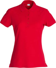 Polo pique shirt dame rød