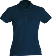 Polo pique shirt dame navy blue