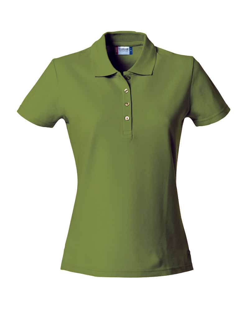 Polo pique shirt dame army green