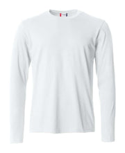 Langermet t-shirt med trykk herre hvit