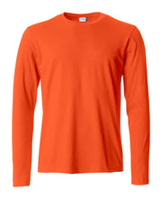 Langermet t-shirt med trykk herre oransje