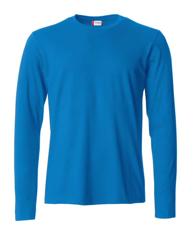 Langermet t-shirt med trykk blå