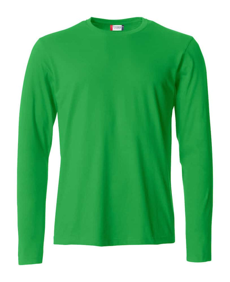 Langermet t-shirt med trykk herre grønn