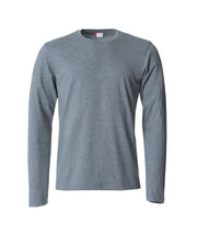 Langermet t-shirt med trykk grå
