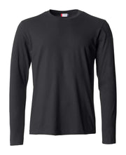 Langermet t-shirt med trykk herre svart