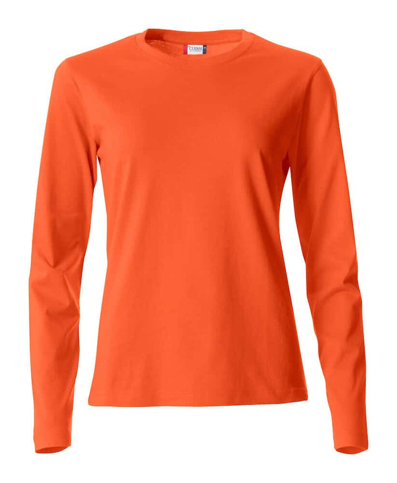 Langermet dame genser med eget trykk  oransje