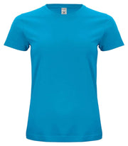 Organic cotton dame t-skjorte lys blå