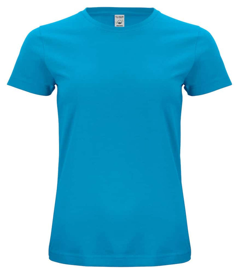 Organic cotton dame t-skjorte lys blå