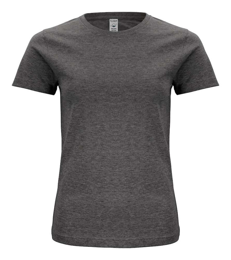 Organic cotton dame t-skjorte mørke grå