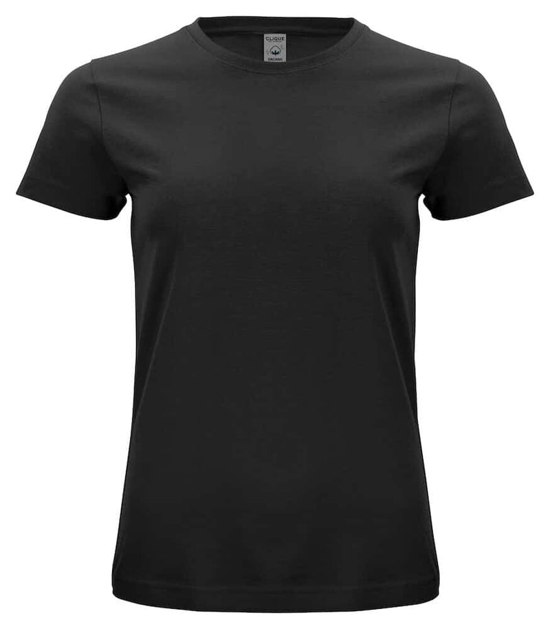 Organic cotton dame t-skjorte svart