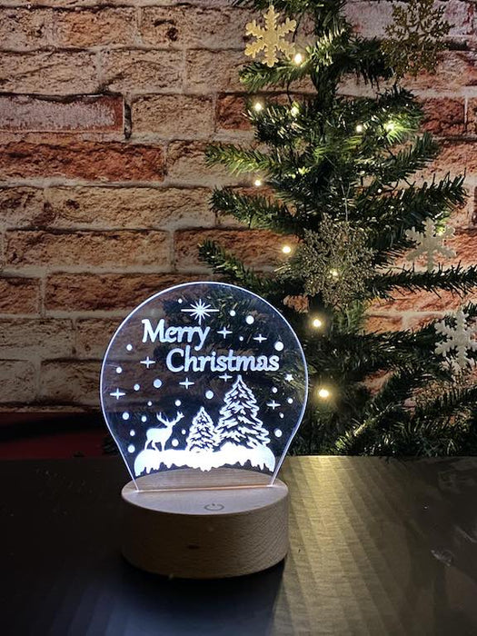 Merry Christmas 3D Lampe - InstaTrykk