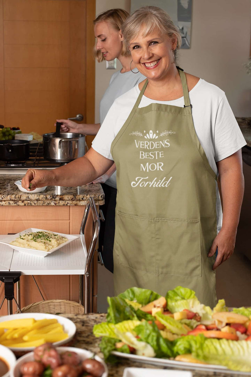 Verdens beste mor forkle med trykk - InstaTrykk