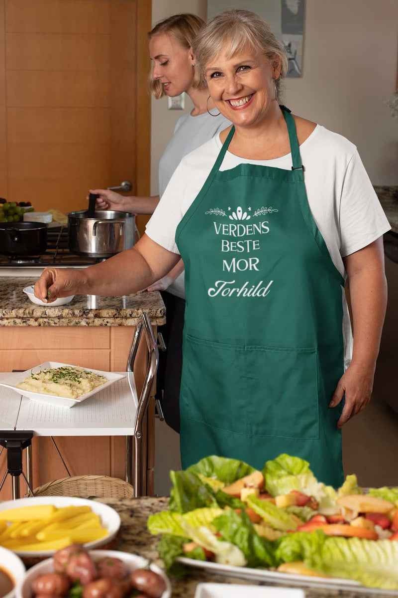 Verdens beste mor forkle med trykk - InstaTrykk