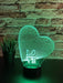 Hjerte illusjonslampe 3D - InstaTrykk