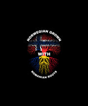 Norsk/rumensk flagg t-skjorte - InstaTrykk