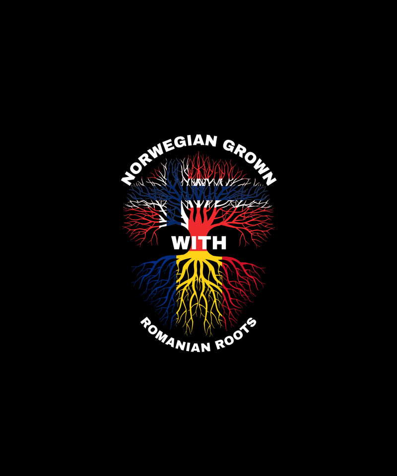 Norsk/rumensk t-skjorte - InstaTrykk