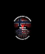 Norsk/amerikansk flagg t-skjorte - InstaTrykk