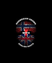 Norsk/engelsk flagg t-skjorte - InstaTrykk