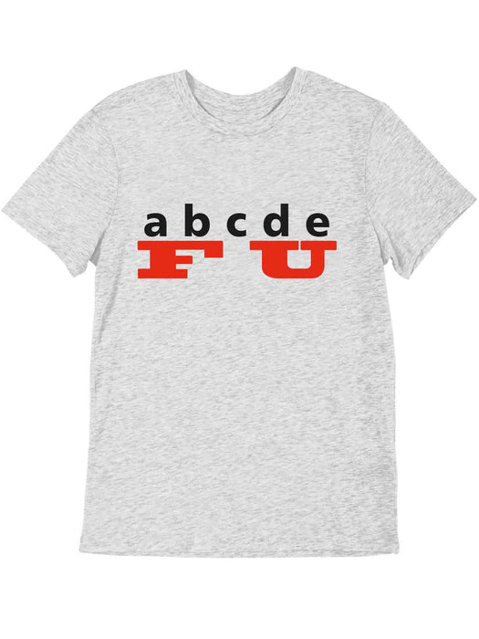 ABCDEF U t-skjorte - InstaTrykk