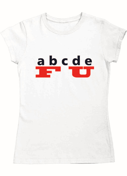 ABCDEF U t-skjorte - InstaTrykk