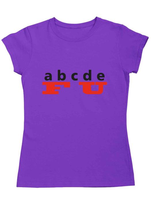 ABCDEF U t-skjorte - InstaTrykk