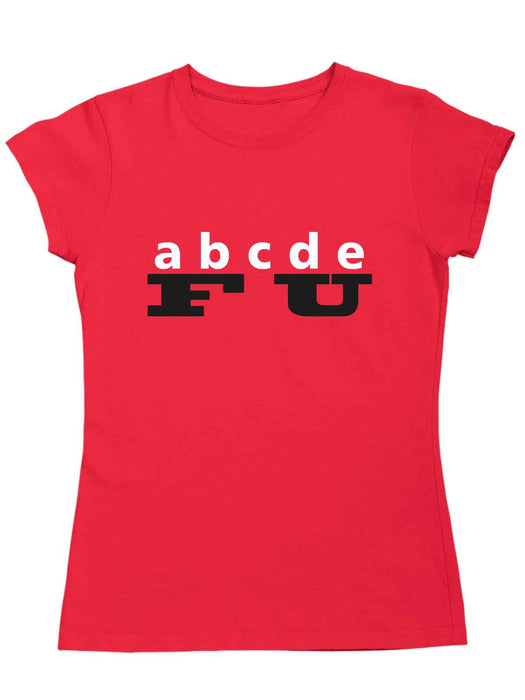 ABCDEF U t-skjorte - InstaTrykk