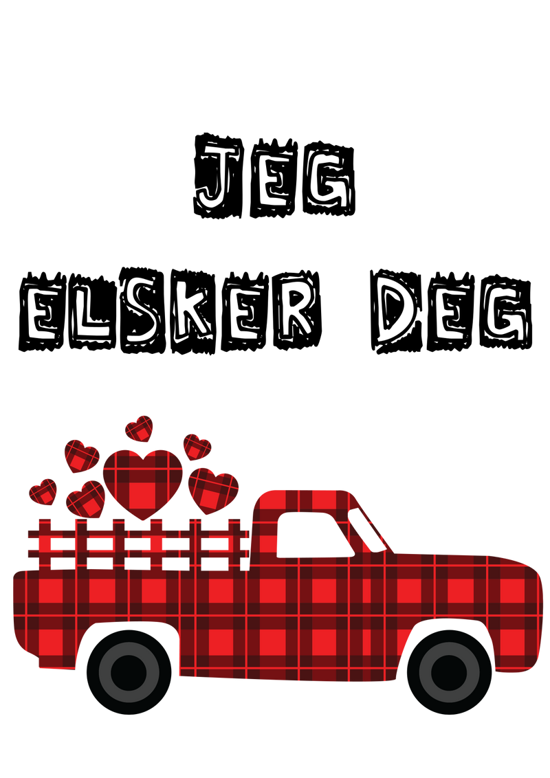 Krus "Jeg elsker deg" - InstaTrykk