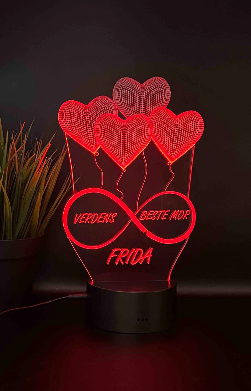 Verdens beste mor led-lampe - InstaTrykk