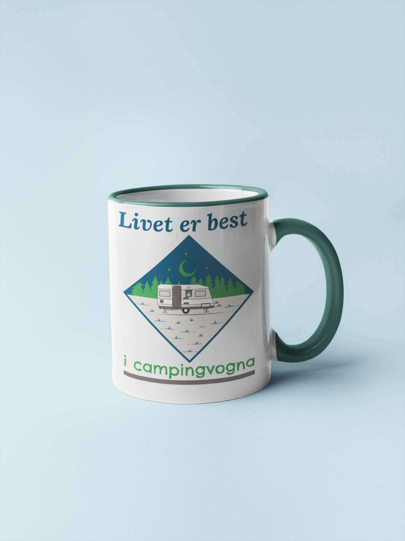 Livet er best i campingvogna krus - InstaTrykk