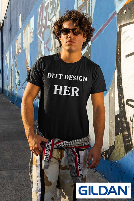RUNDHALS MENN t-skjorter - Design selv - InstaTrykk