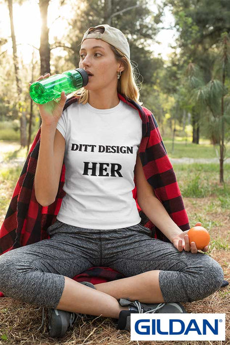 RUNDHALS DAME t-skjorter - Design selv - InstaTrykk