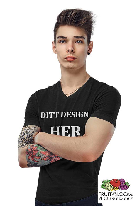 V-NECK MENN t-skjorter- Design selv - InstaTrykk